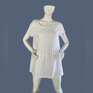 Francesca Bettini Women's White Linen Top (L)
